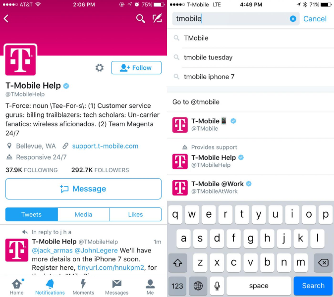New Twitter customer support features